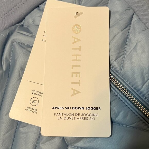 NWT Athleta Apres Ski Down Jogger Blue Size 14 - Picture 8 of 10